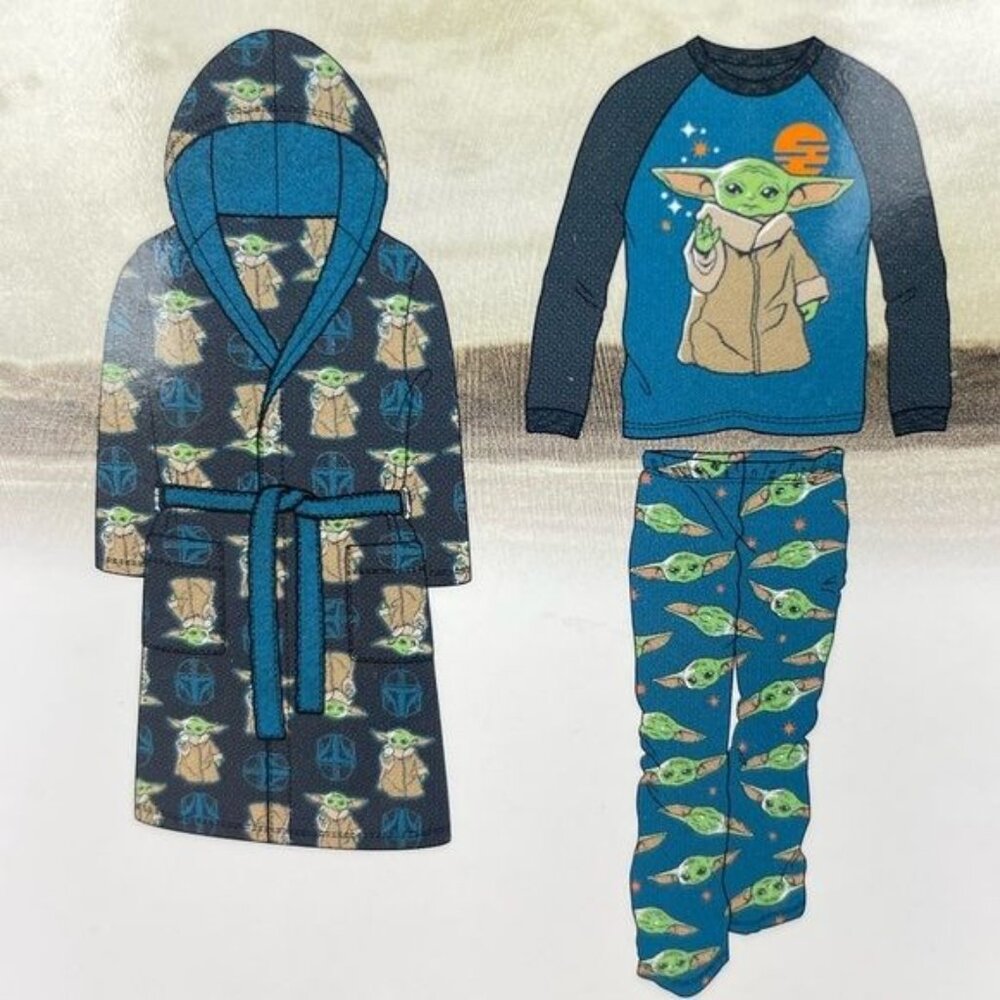 DISNEY Star Wars Kids' 2-piece Pajamas with Robe long Sleeve Size 3T - Picture 5 of 9